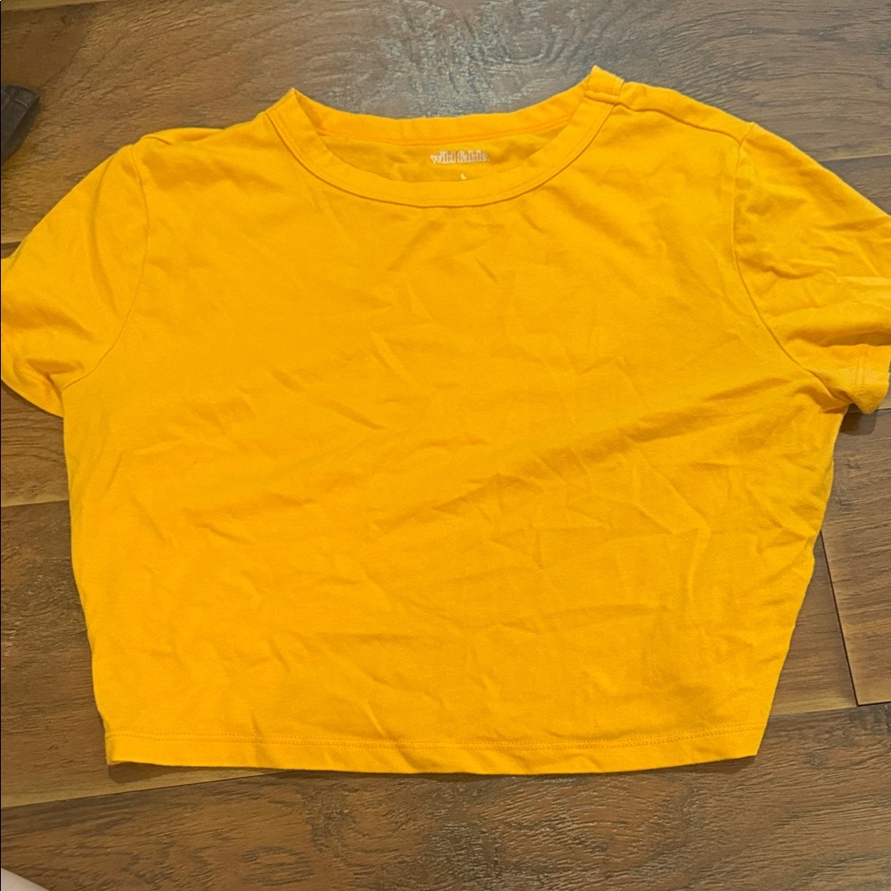 Wild Fable Mustard Crop Top